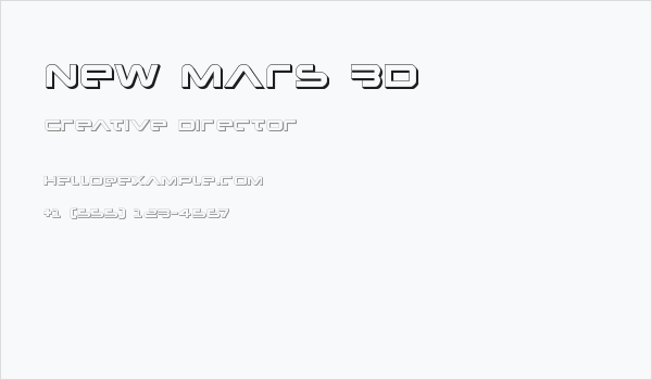 New Mars 3D Business Card