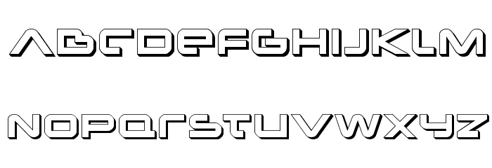New Mars 3D Font LOWERCASE