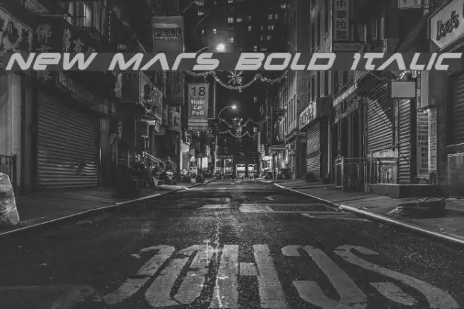 New Mars Bold Italic Example 1