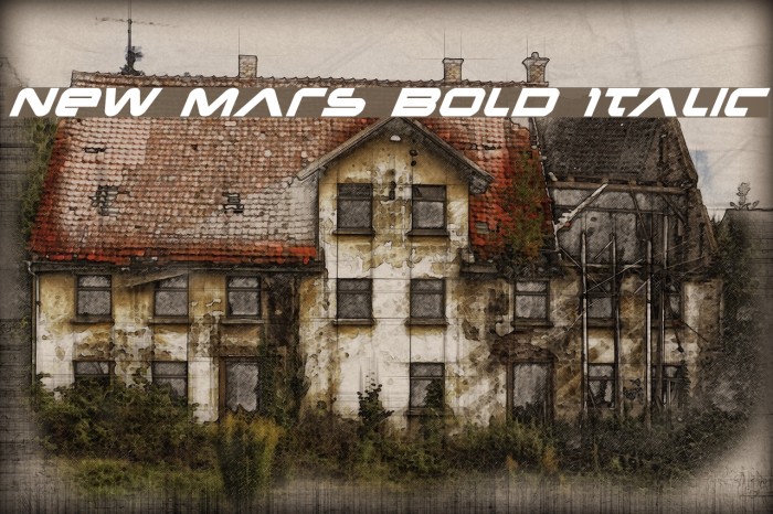 New Mars Bold Italic Font examples
