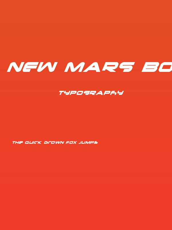 New Mars Bold Italic Poster