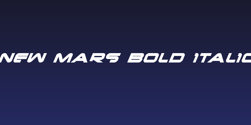 New Mars Bold Italic Social Header