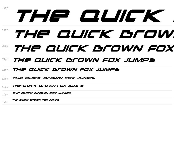 New Mars Bold Italic Waterfall