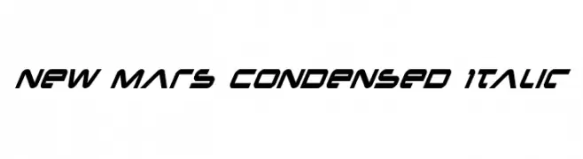 New Mars Condensed Italic  नि: शुल्क फ़ॉन्ट्स डाउनलोड