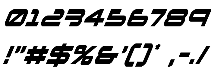 New Mars Condensed Italic Font OTHER CHARS