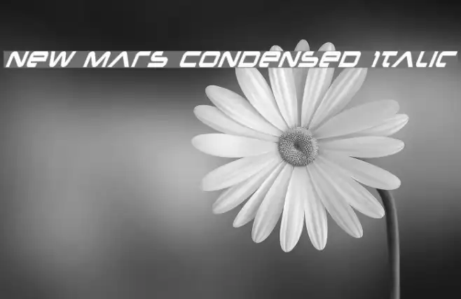 New Mars Condensed Italic Example 2