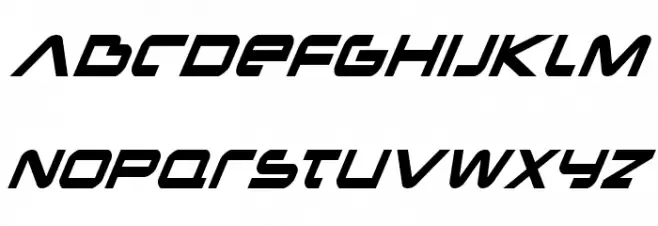 New Mars Condensed Italic फ़ॉन्ट लोअरकेस
