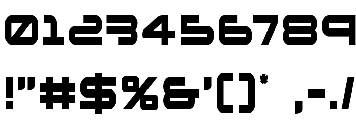 New Mars Condensed Font OTHER CHARS