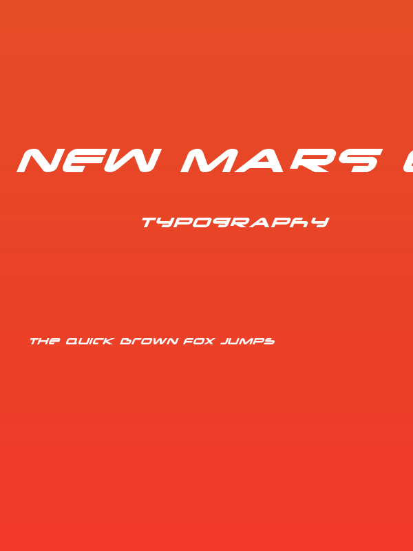 New Mars Expanded Italic Poster