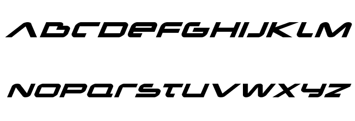 New Mars Expanded Italic Font LOWERCASE