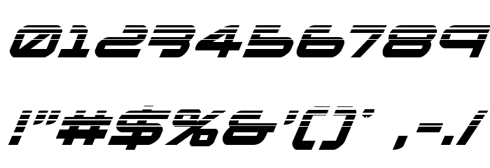 New Mars Halftone Italic Font OTHER CHARS