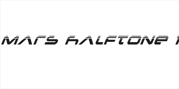 New Mars Halftone Italic Logo