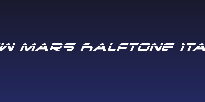 New Mars Halftone Italic Social Header