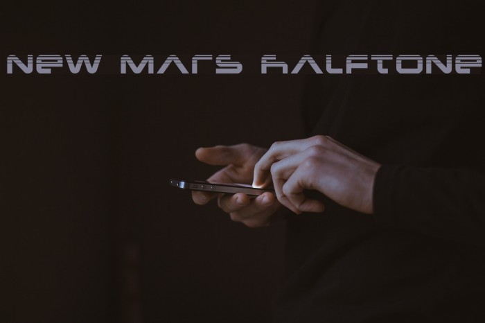New Mars Halftone Font examples