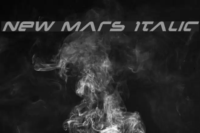 New Mars Italic Font examples