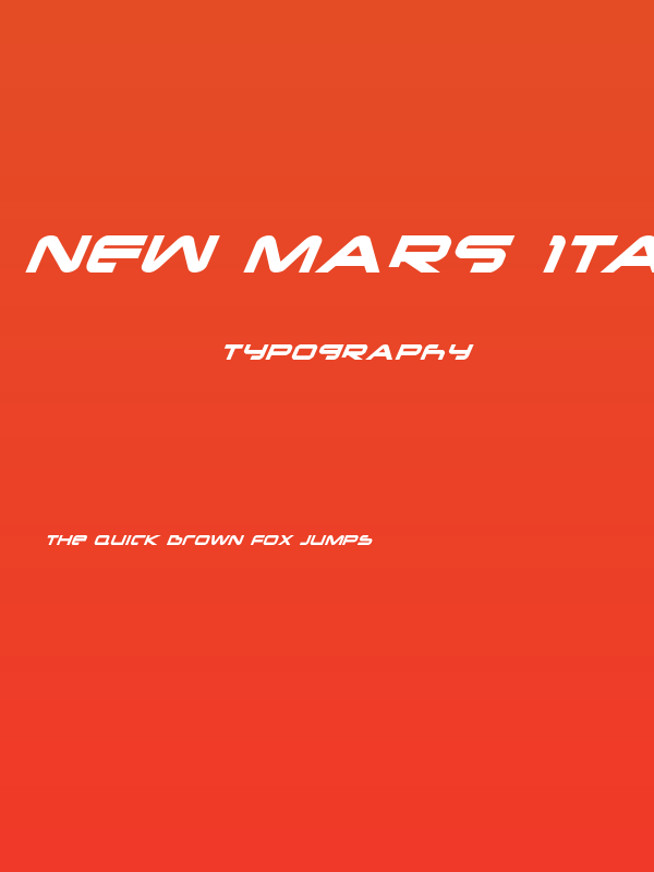 New Mars Italic Poster