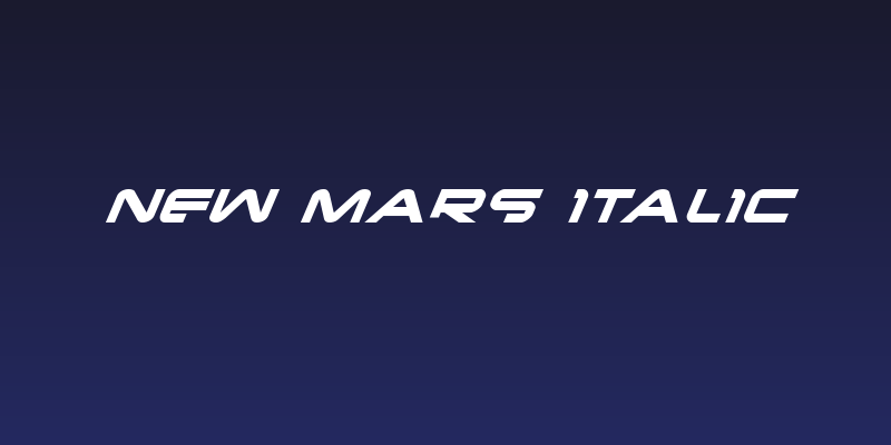 New Mars Italic Social Header