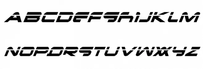 New Mars Laser Italic フォント 大文字