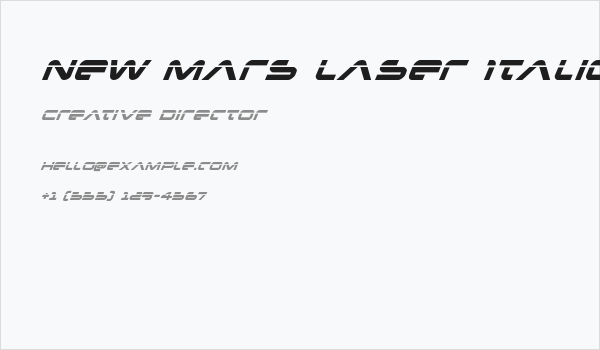 New Mars Laser Italic Business Card
