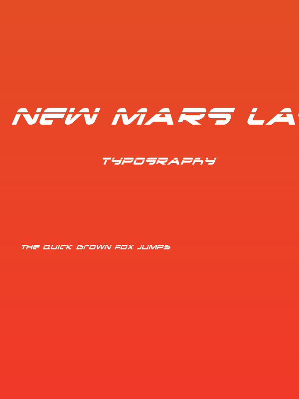 New Mars Laser Italic Poster