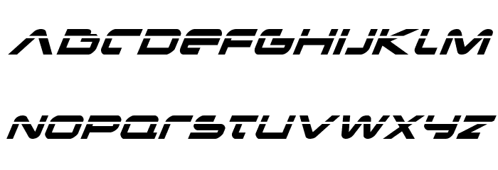 New Mars Laser Italic Font LOWERCASE