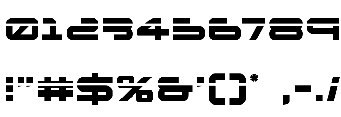 New Mars Laser Font OTHER CHARS
