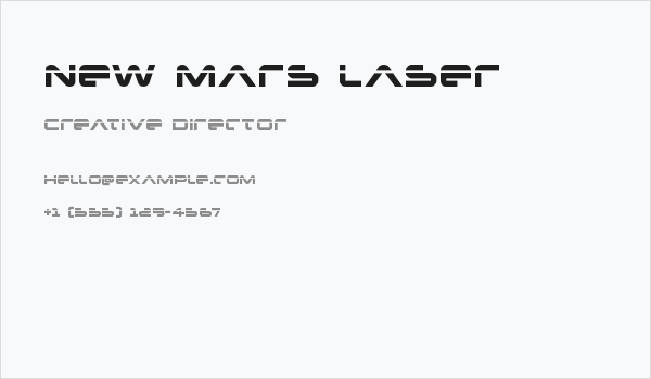 New Mars Laser Business Card
