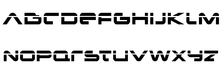 New Mars Laser Font LOWERCASE