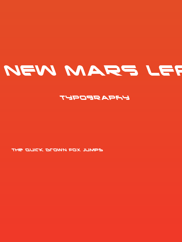 New Mars Leftalic Poster