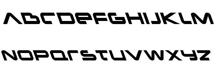 New Mars Leftalic Font LOWERCASE