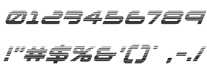 New Mars Scanlines Italic Font OTHER CHARS