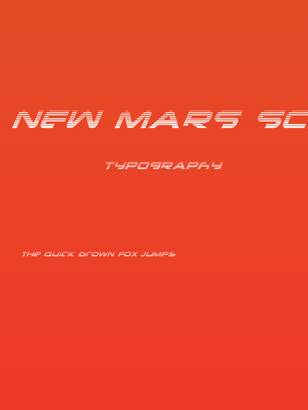 New Mars Scanlines Italic Poster