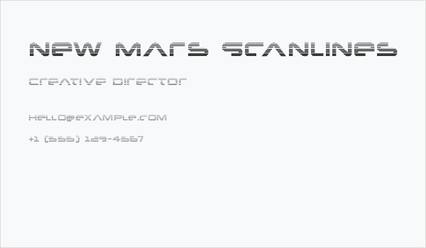 New Mars Scanlines Business Card