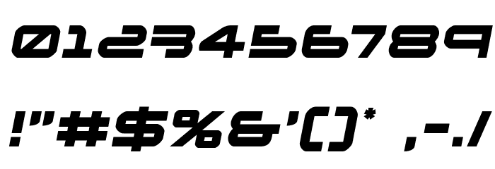 New Mars Semi-Italic Font OTHER CHARS
