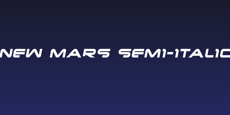 New Mars Semi-Italic Social Header