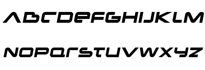 New Mars Semi-Italic Font LOWERCASE