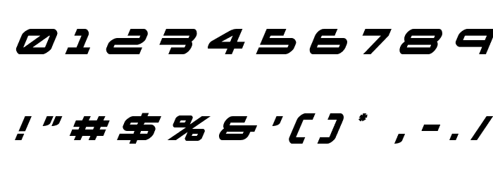 New Mars Title Italic Font OTHER CHARS