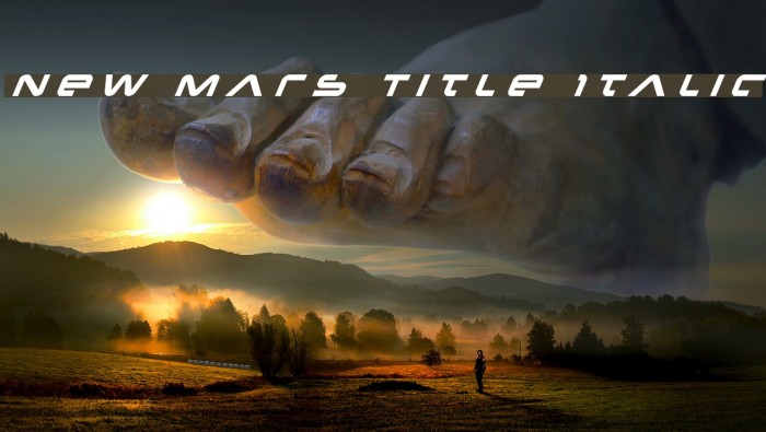 New Mars Title Italic Font examples