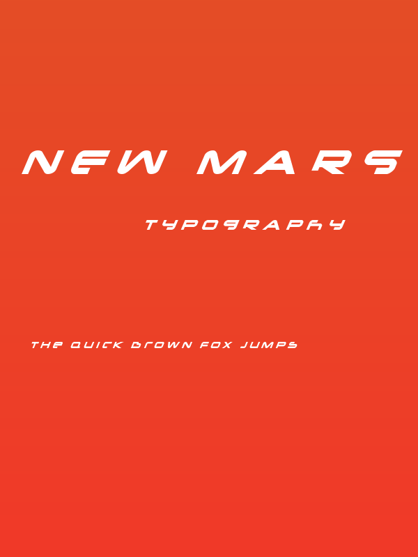 New Mars Title Italic Poster