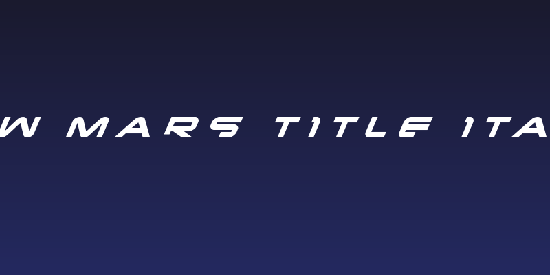 New Mars Title Italic Social Header