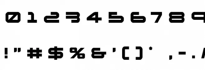 New Mars Title Font OTHER CHARS