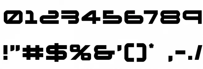 New Mars Font OTHER CHARS