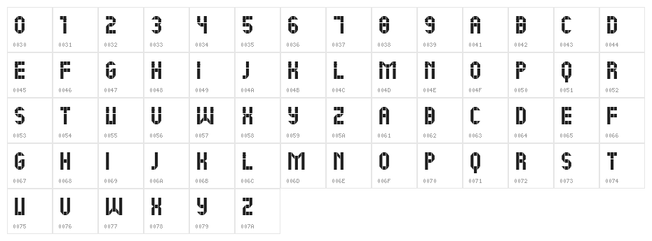 New Message Regular Character Map