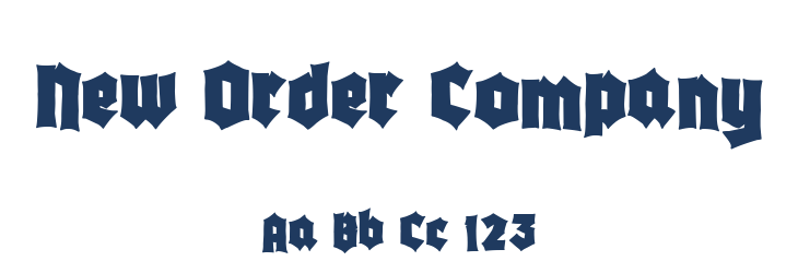 New Order Company Font Preview