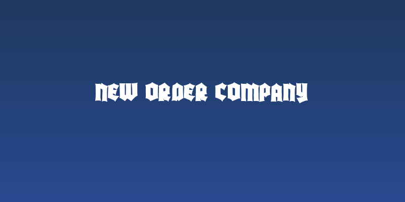 New Order Company Social Header