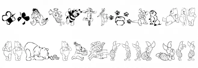 New Pooh Fuentes MAYÚSCULAS