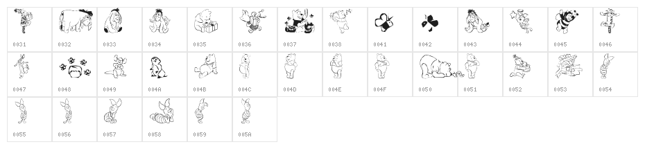 New Pooh Character Map