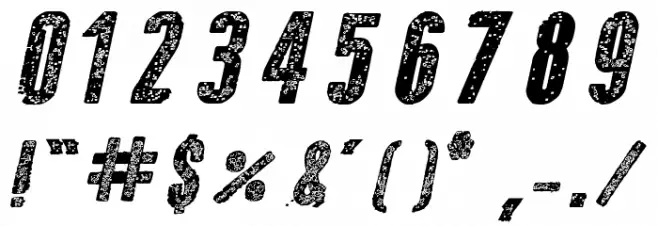 New Press Eroded Bold Italic Font OTHER CHARS