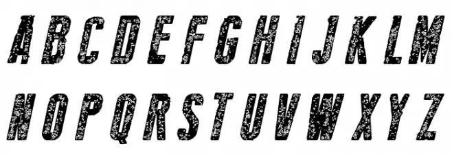 New Press Eroded Bold Italic 字体 大写