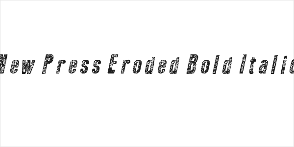 New Press Eroded Bold Italic Logo